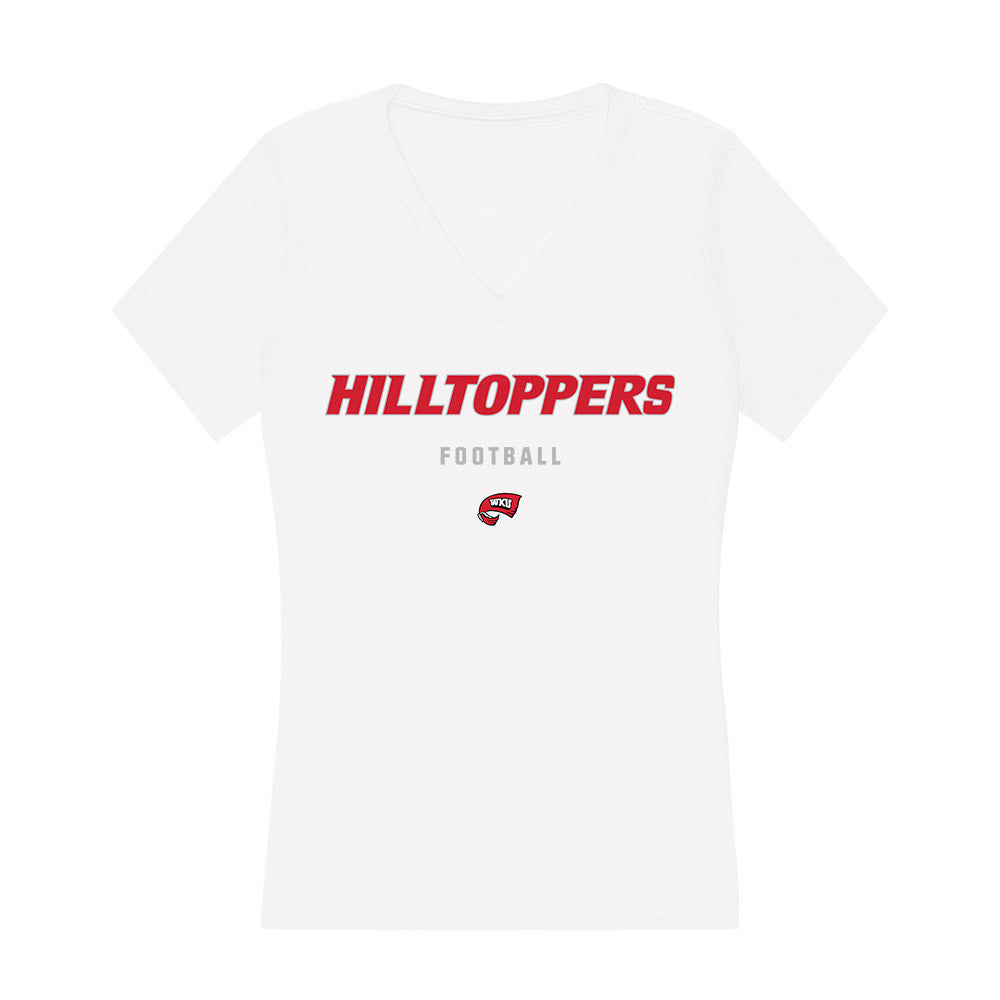 Western Kentucky - NCAA Football : Corey Landers - Women's V-Neck T-Shirt-0