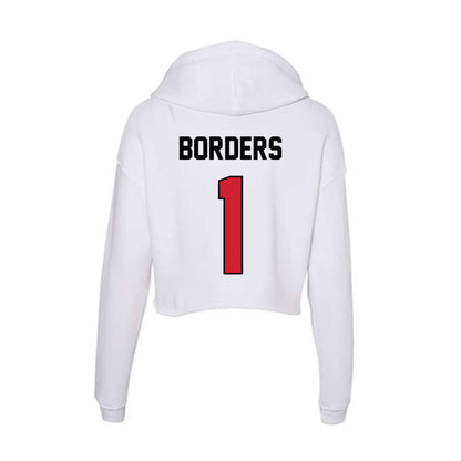 UNLV - NCAA Football : Chief Borders - Women's Crop Fleece Hoodie-1