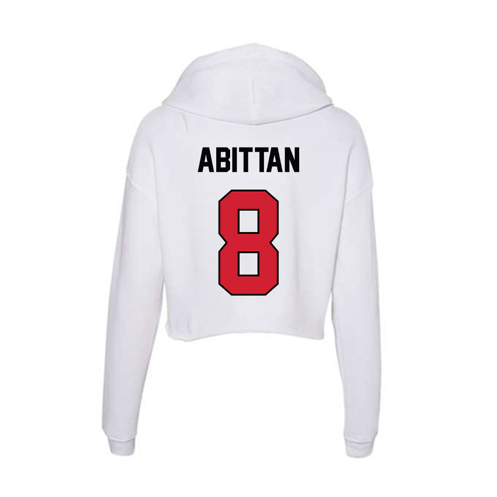 UNLV - NCAA Men's Basketball : Mason Abittan - Women's Crop Fleece Hoodie-1