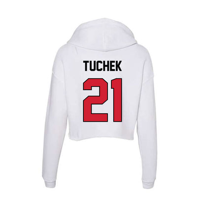 UNLV - NCAA Football : Josh Tuchek - Women's Crop Fleece Hoodie-1