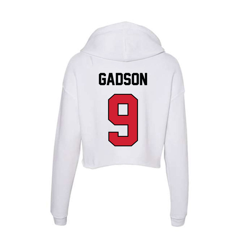 UNLV - NCAA Football : Quentin Gadson - Women's Crop Fleece Hoodie-1