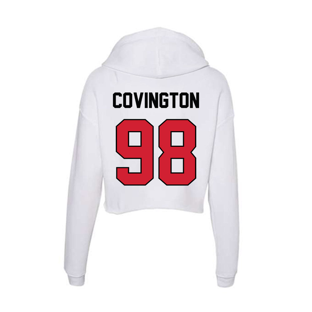 UNLV - NCAA Football : Jordan Covington - Women's Crop Fleece Hoodie-1