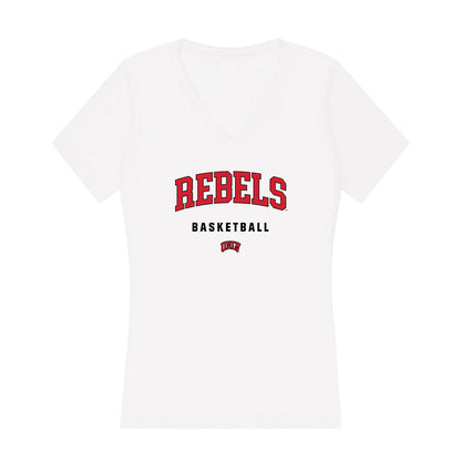 UNLV - NCAA Men's Basketball : Myles Che - Women's V-Neck T-Shirt-0