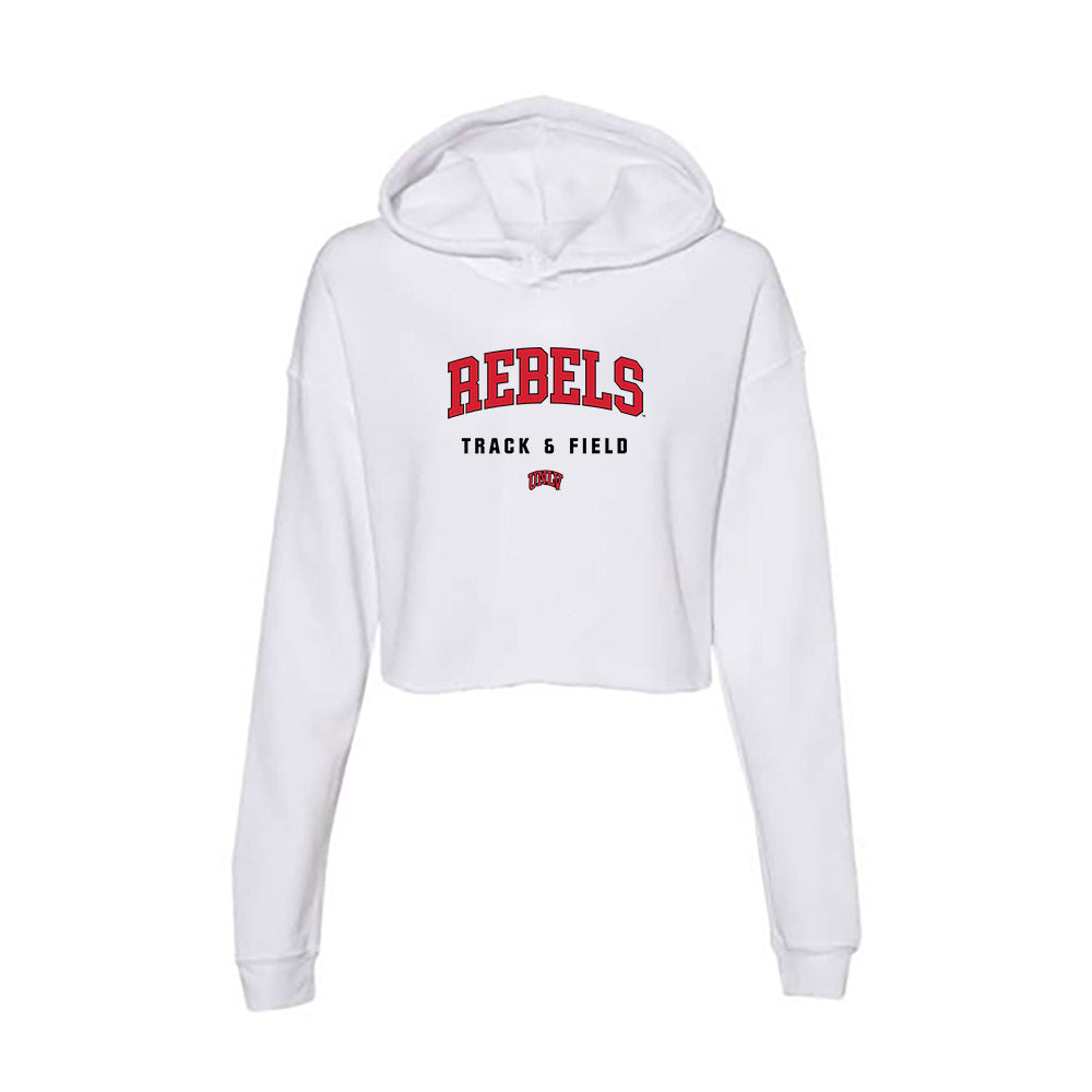 UNLV - NCAA Women's Track & Field : Angelina Vasquez - Women's Crop Fleece Hoodie-0