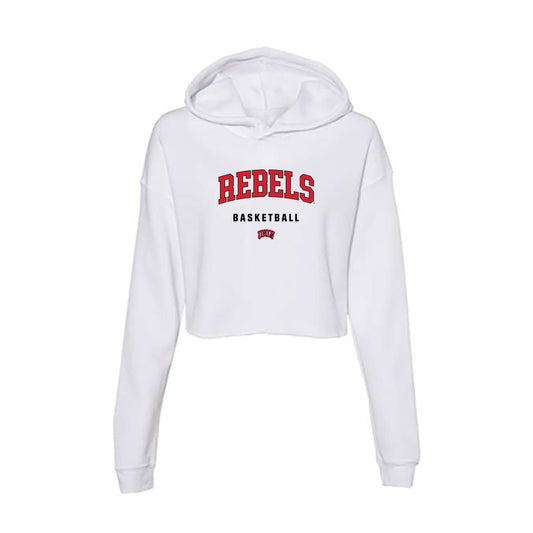 UNLV - NCAA Men's Basketball : Myles Che - Women's Crop Fleece Hoodie-0