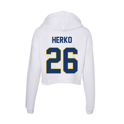 Drexel - NCAA Women's Soccer : Emma Herko - Women's Crop Fleece Hoodie-1
