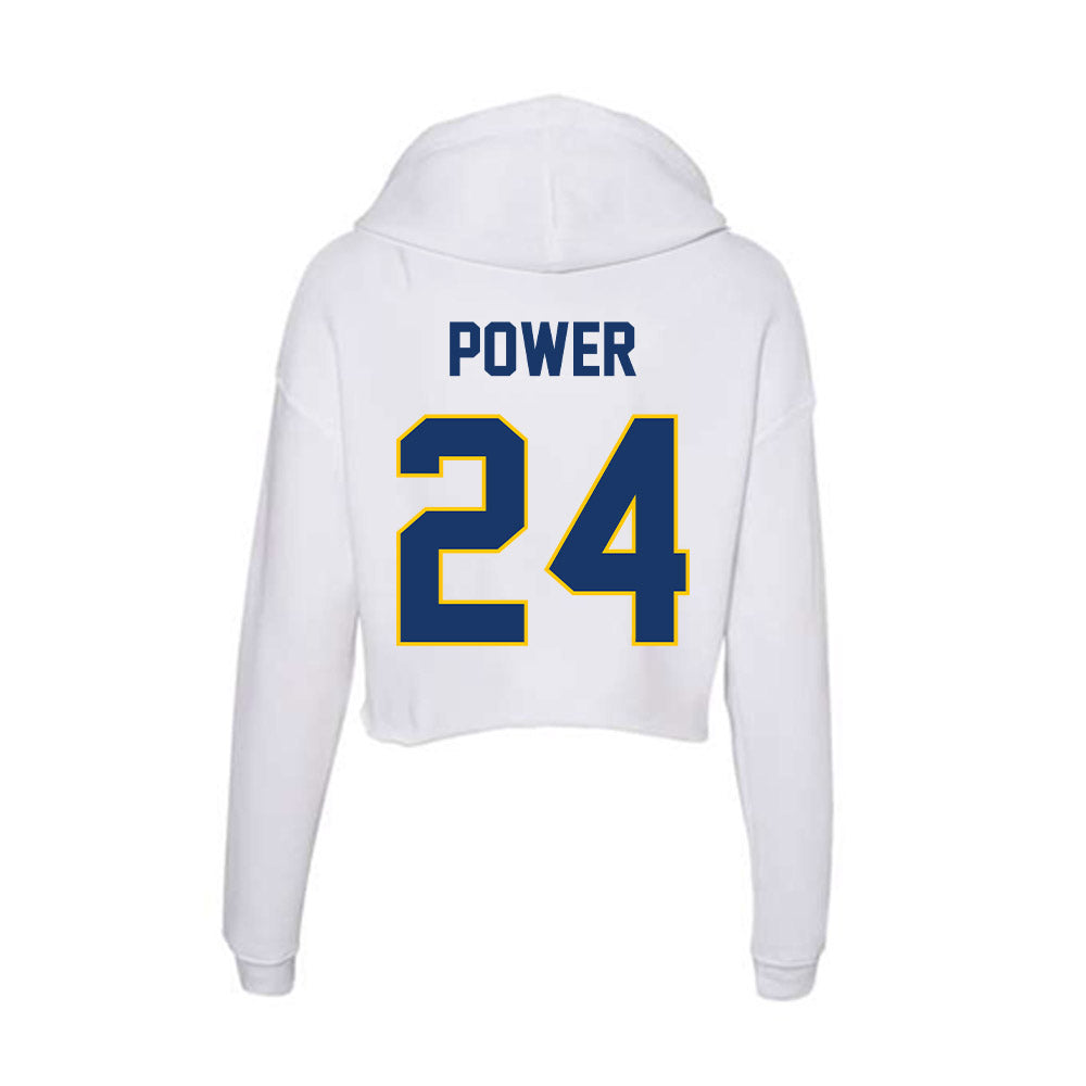 Drexel - NCAA Women's Soccer : Reese Power - Women's Crop Fleece Hoodie-1