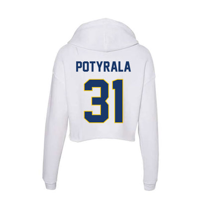 Drexel - NCAA Men's Lacrosse : Brady Potyrala - Women's Crop Fleece Hoodie-1
