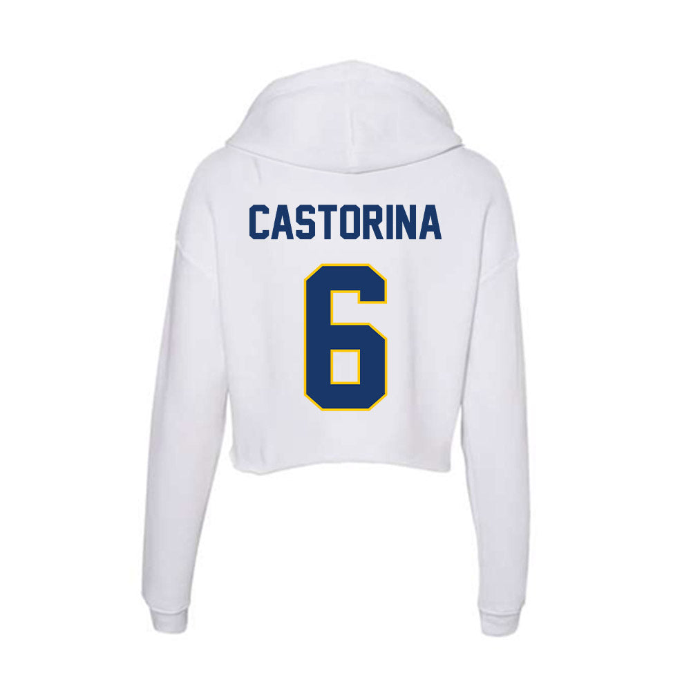 Drexel - NCAA Women's Soccer : Jessica Castorina - Women's Crop Fleece Hoodie-1