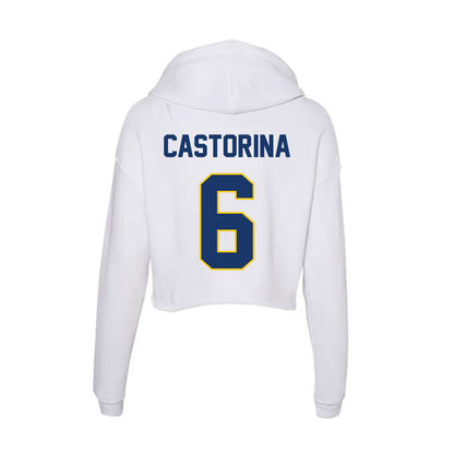 Drexel - NCAA Women's Soccer : Jessica Castorina - Women's Crop Fleece Hoodie-1