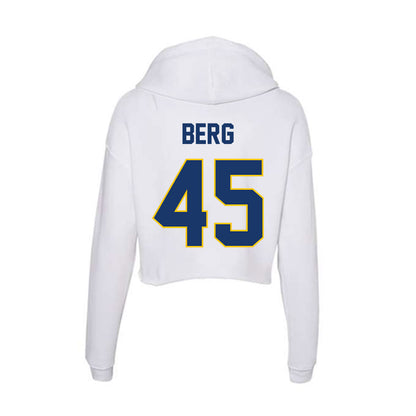 Drexel - NCAA Men's Lacrosse : Jack Berg - Women's Crop Fleece Hoodie-1