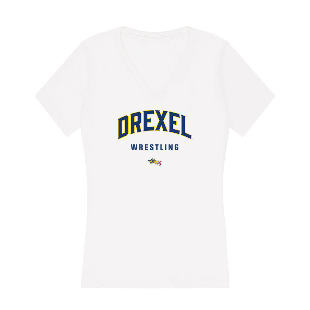 Drexel - NCAA Wrestling : Jasiah Queen - Women's V-Neck T-Shirt-0