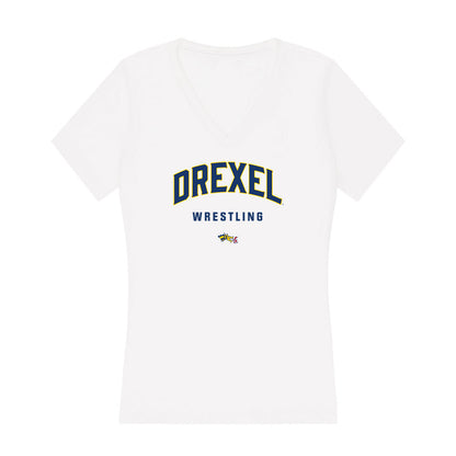 Drexel - NCAA Wrestling : Jasiah Queen - Women's V-Neck T-Shirt-0