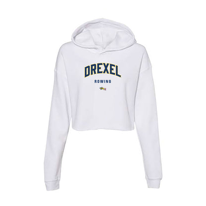 Drexel - NCAA Men's Rowing : James Barrett - Women's Crop Fleece Hoodie-0