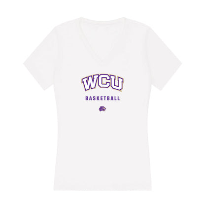 Western Carolina - NCAA Women's Basketball : Justice Zimmerman - Classic Shersey Women's V-Neck T-Shirt-0