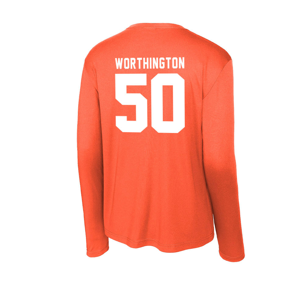SHSU - NCAA Football : Cole Worthington - Activewear Long Sleeve T-Shirt-1