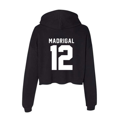 Bradley - NCAA Men's Soccer : Emilio Madrigal - Women's Crop Fleece Hoodie-1
