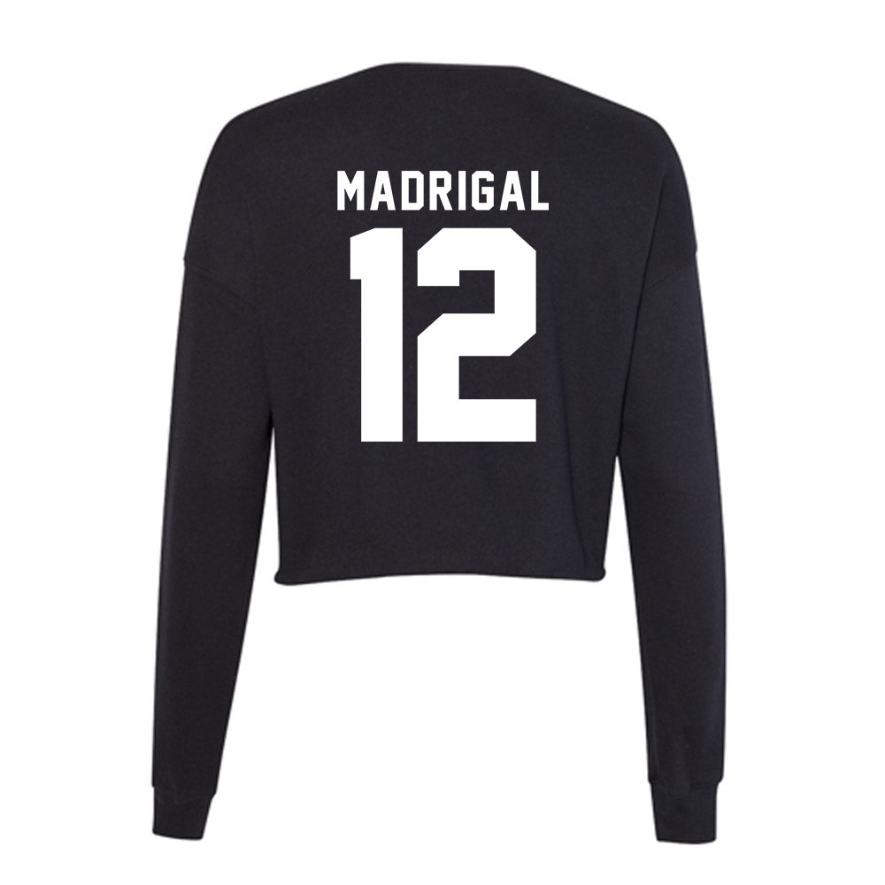 Bradley - NCAA Men's Soccer : Emilio Madrigal - Women's Cropped Crew Fleece-1