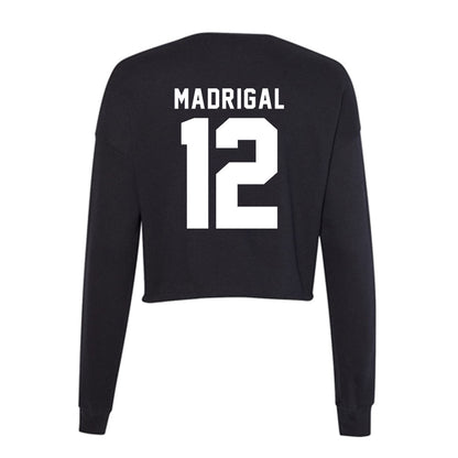 Bradley - NCAA Men's Soccer : Emilio Madrigal - Women's Cropped Crew Fleece-1