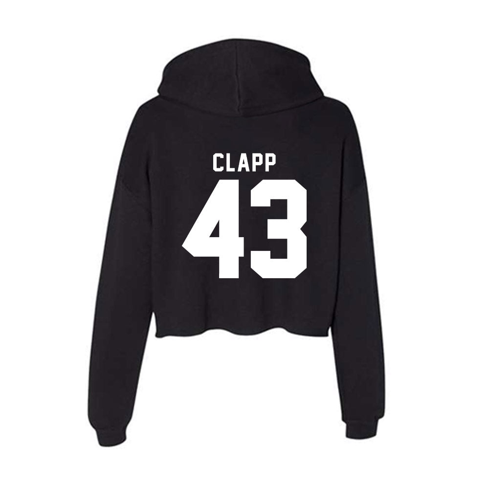 Bradley - NCAA Baseball : Reece Clapp - Women's Crop Fleece Hoodie-1