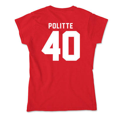 Bradley - NCAA Baseball : Drew Politte - Soft Style Women’s T-Shirt-1