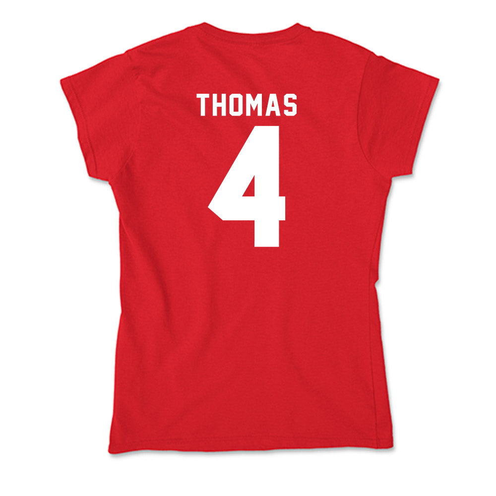 Bradley - NCAA Men's Basketball : Corey Thomas - Soft Style Women’s T-Shirt-1
