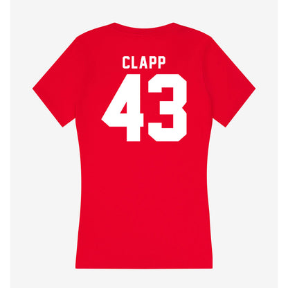 Bradley - NCAA Baseball : Reece Clapp - Women's V-Neck T-Shirt-1