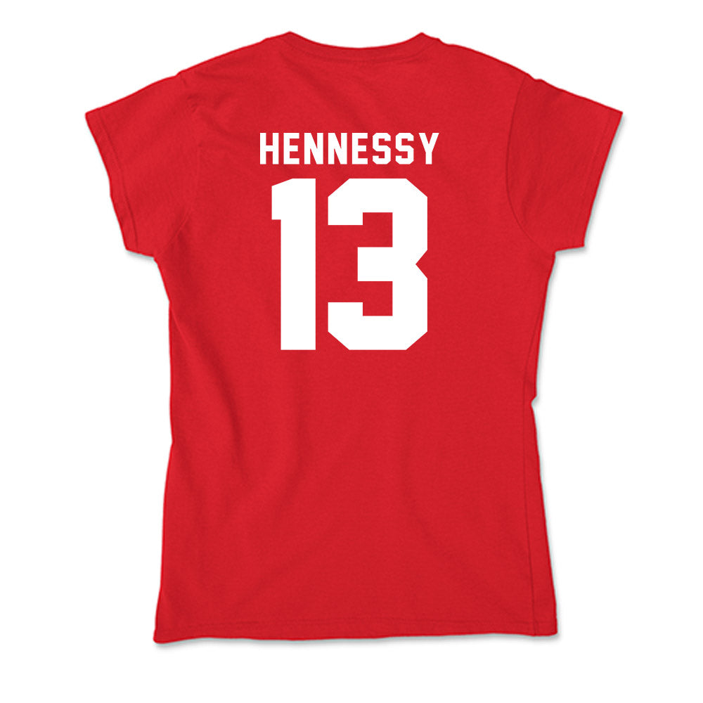 Bradley - NCAA Men's Basketball : Sam Hennessy - Soft Style Women’s T-Shirt-1