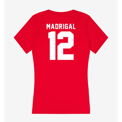 Bradley - NCAA Men's Soccer : Emilio Madrigal - Women's V-Neck T-Shirt-1