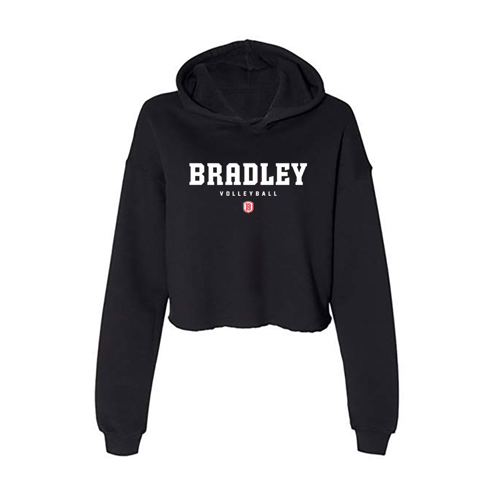 Bradley - NCAA Women's Volleyball : Anna Kiss - Women's Crop Fleece Hoodie-0