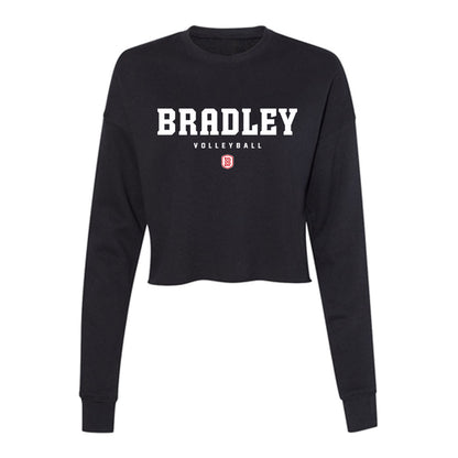 Bradley - NCAA Women's Volleyball : Anna Kiss - Women's Cropped Crew Fleece-0
