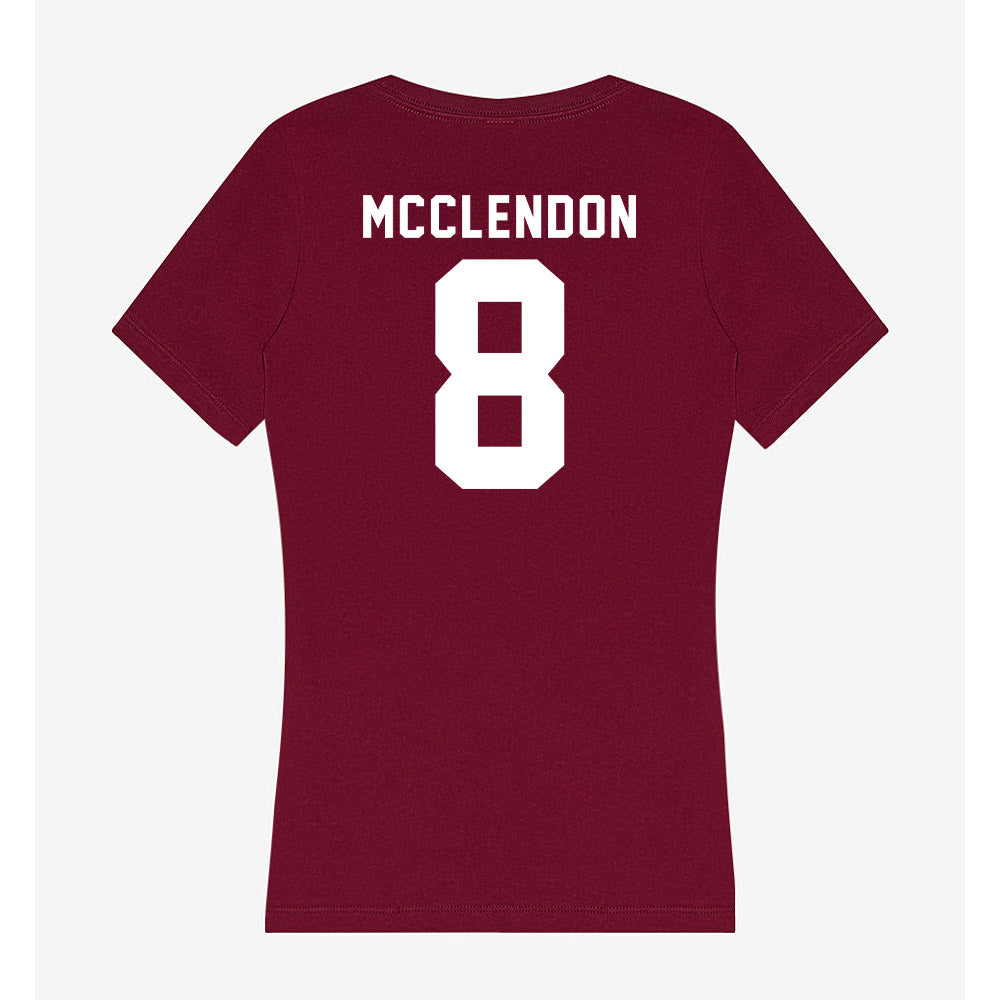 SIU Carbondale - NCAA Football : Jeremiah McClendon - Women's V-Neck T-Shirt-1