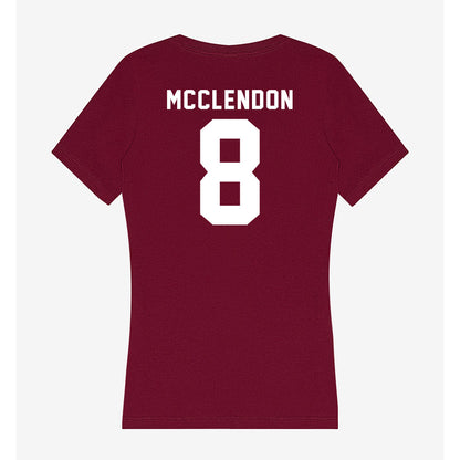SIU Carbondale - NCAA Football : Jeremiah McClendon - Women's V-Neck T-Shirt-1