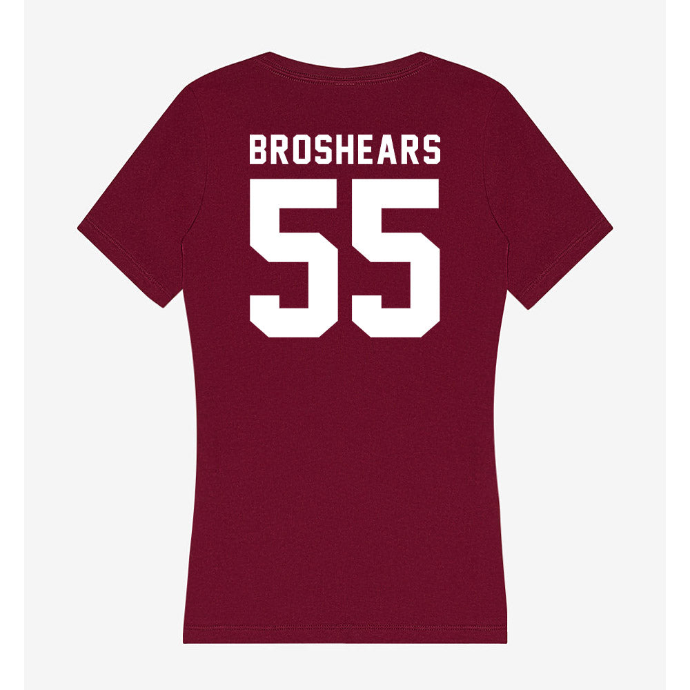 SIU Carbondale - NCAA Football : Alex Broshears - Women's V-Neck T-Shirt-1