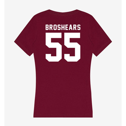 SIU Carbondale - NCAA Football : Alex Broshears - Women's V-Neck T-Shirt-1