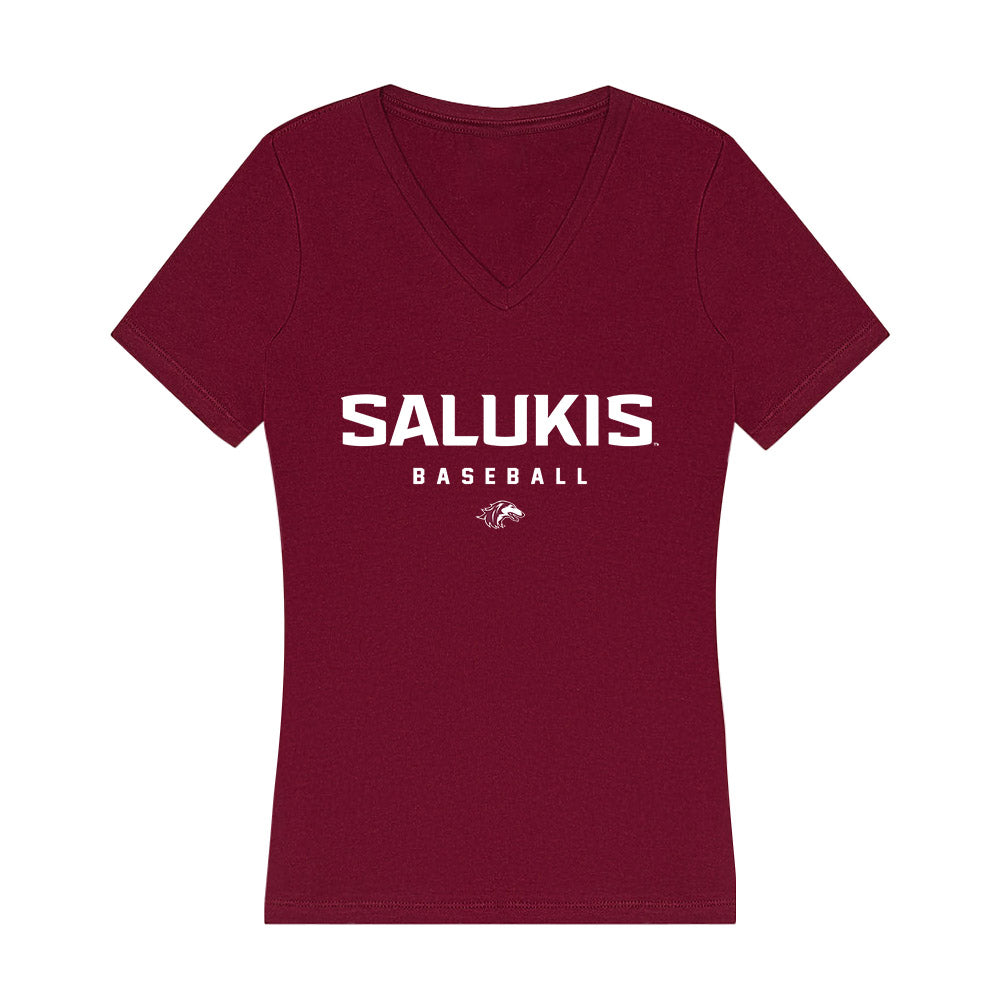 SIU Carbondale - NCAA Baseball : Charlie Miller - Women's V-Neck T-Shirt-0