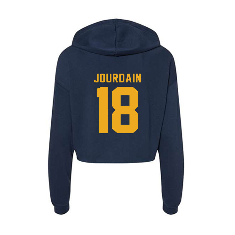 Texas A&M Commerce - NCAA Football : Christian Jourdain - Women's Crop Fleece Hoodie-1