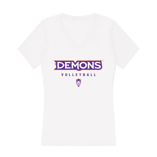 Northwestern State - NCAA Women's Volleyball : Julia Whitfield - Women's V-Neck T-Shirt-0