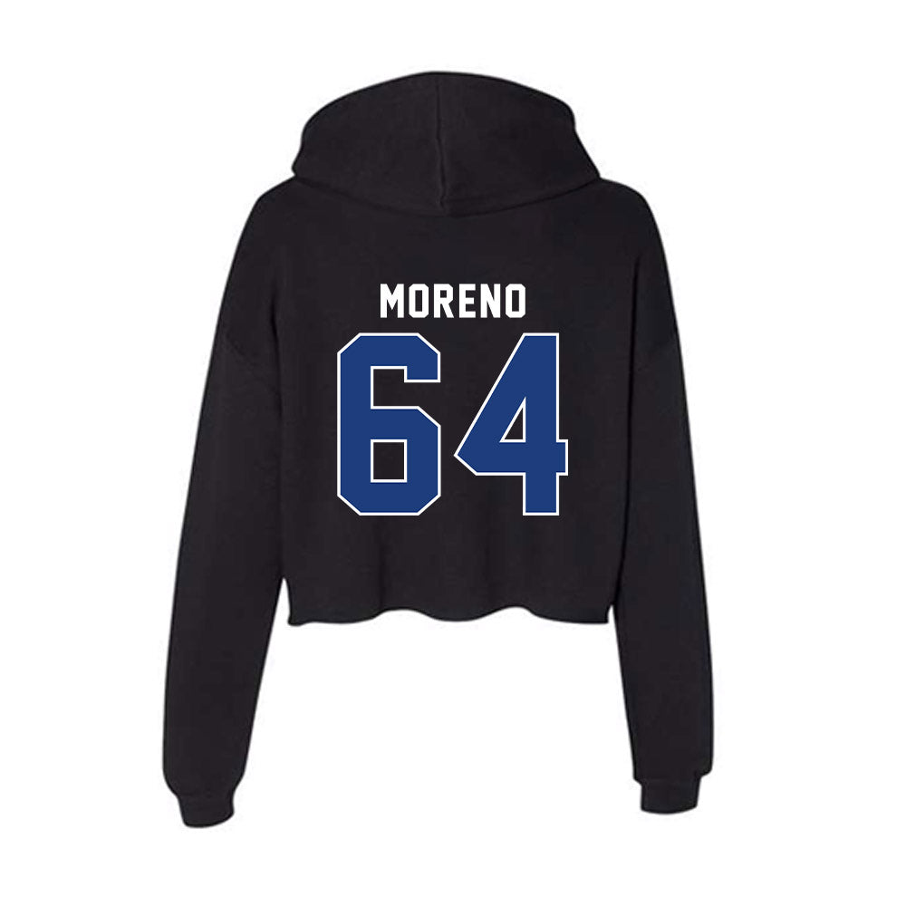 McNeese State - NCAA Football : Luis Moreno - Women's Crop Fleece Hoodie-1