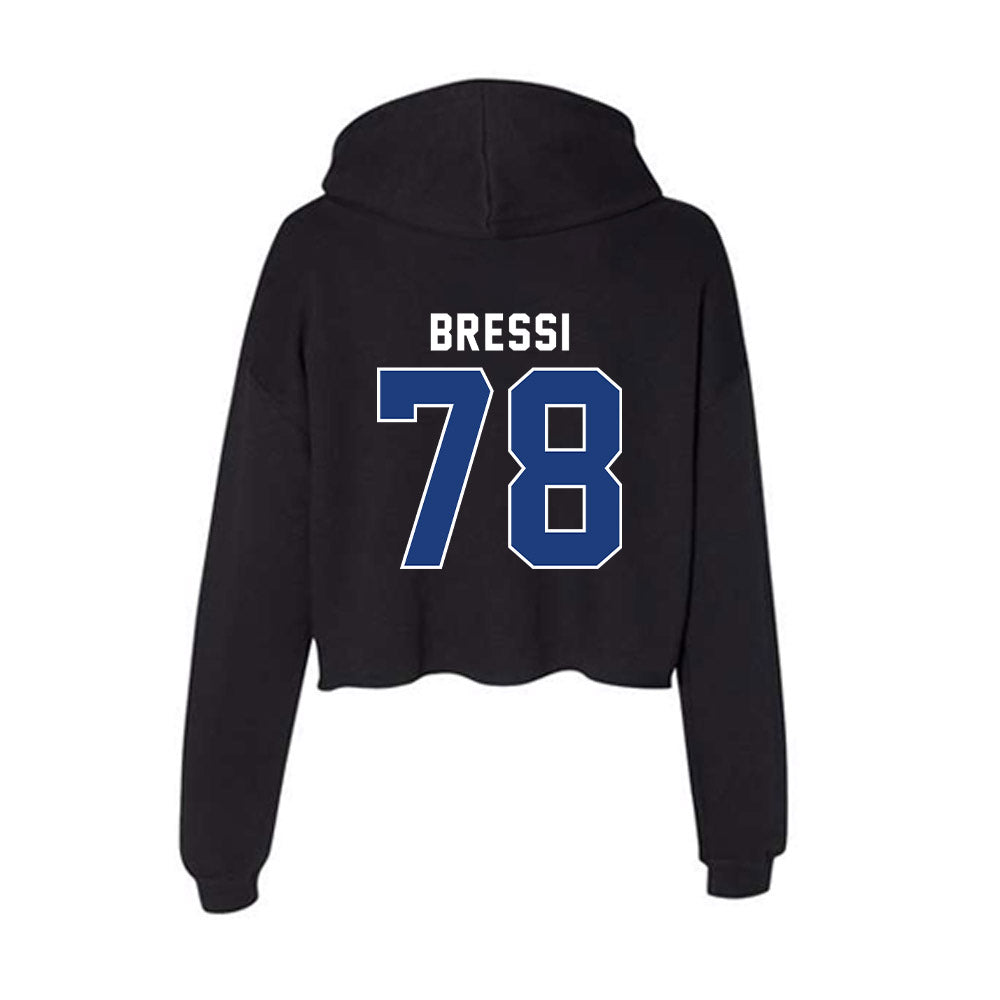 McNeese State - NCAA Football : William Bressi - Women's Crop Fleece Hoodie-1