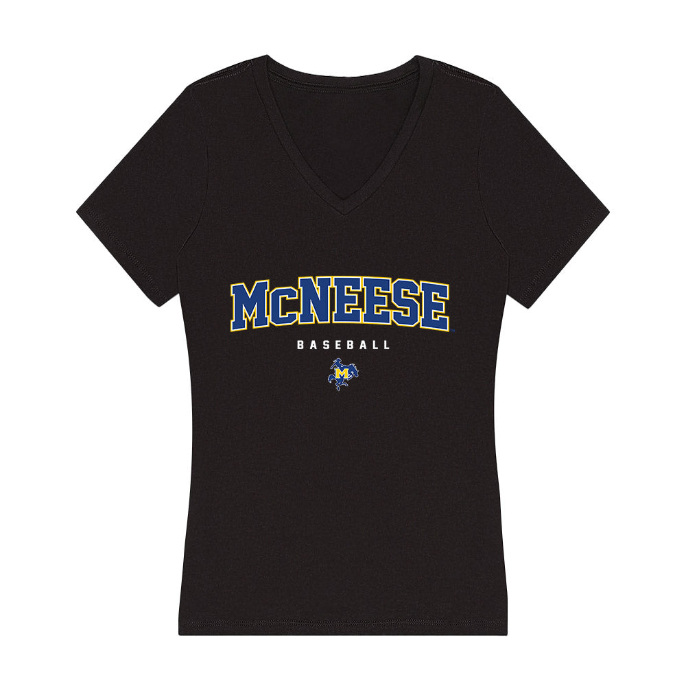 McNeese State - NCAA Baseball : Landon Kerkmaz - Women's V-Neck T-Shirt-0