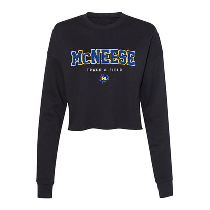McNeese State - NCAA Men's Track & Field : Quinten Goodie Jr - Women's Cropped Crew Fleece-0