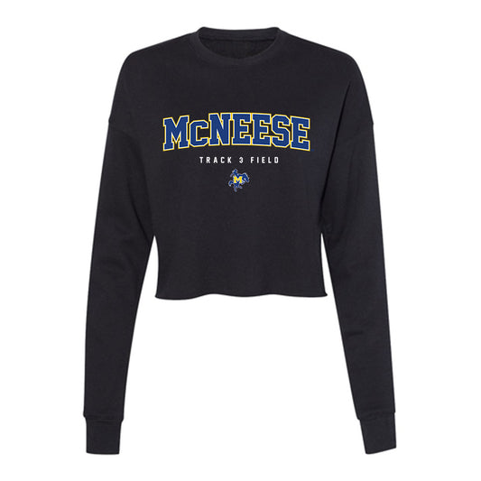 McNeese State - NCAA Women's Track & Field : Brianna Underwood - Women's Cropped Crew Fleece-0