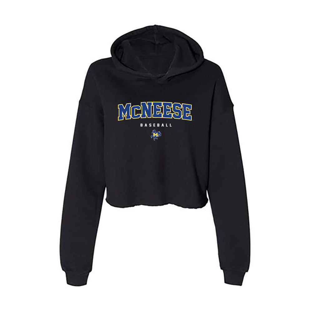 McNeese State - NCAA Baseball : Matthew Stancliff - Women's Crop Fleece Hoodie-0