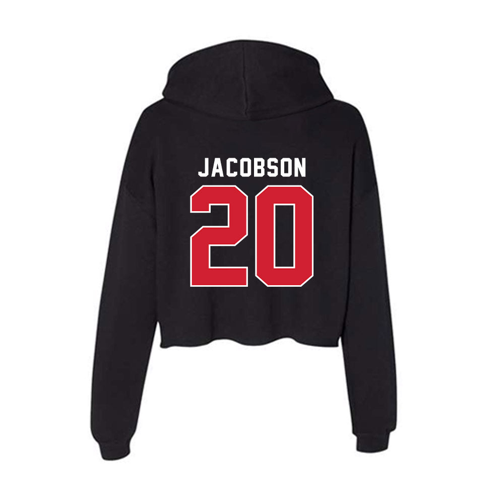 Eastern Washington - NCAA Football : Tyson Jacobson - Women's Crop Fleece Hoodie-1