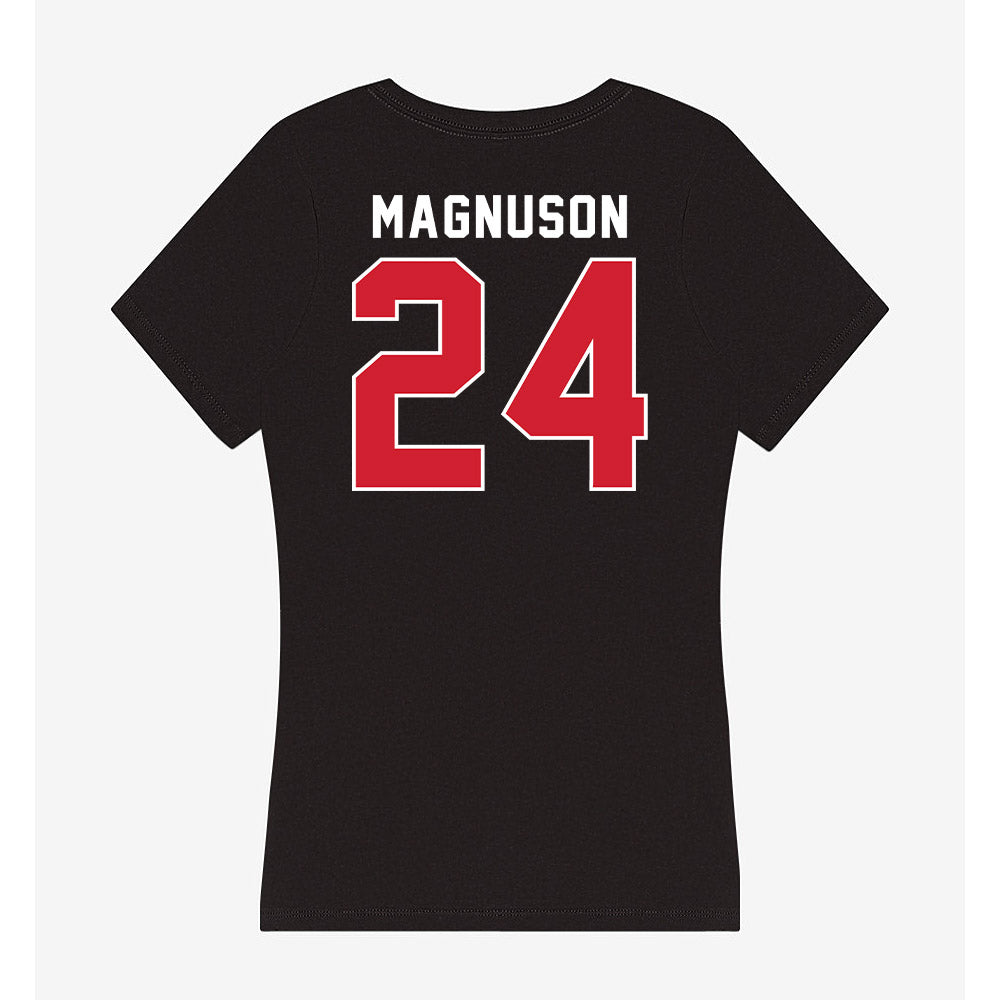 Eastern Washington - NCAA Women's Basketball : Brielle Magnuson - Women's V-Neck T-Shirt-1