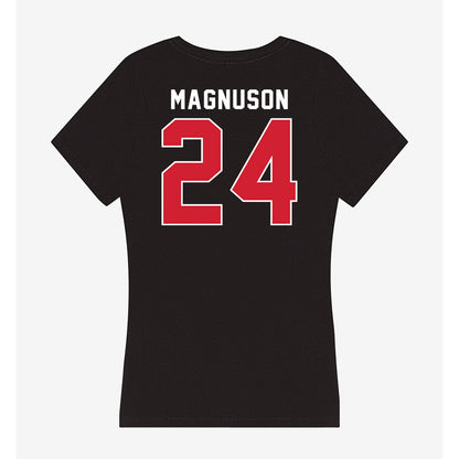 Eastern Washington - NCAA Women's Basketball : Brielle Magnuson - Women's V-Neck T-Shirt-1