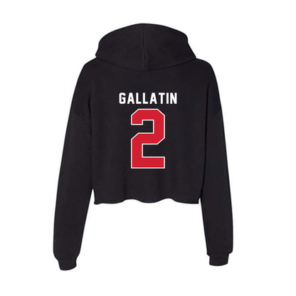 Eastern Washington - NCAA Women's Basketball : Ella Gallatin - Women's Crop Fleece Hoodie-1
