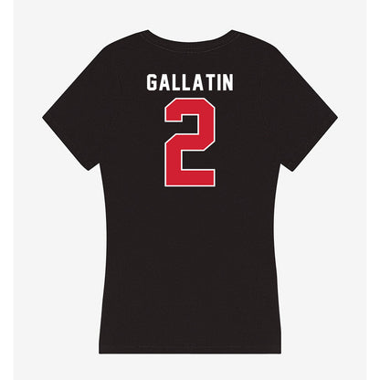 Eastern Washington - NCAA Women's Basketball : Ella Gallatin - Women's V-Neck T-Shirt-1