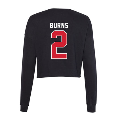 Eastern Washington - NCAA Women's Volleyball : Olivia Burns - Women's Cropped Crew Fleece-1